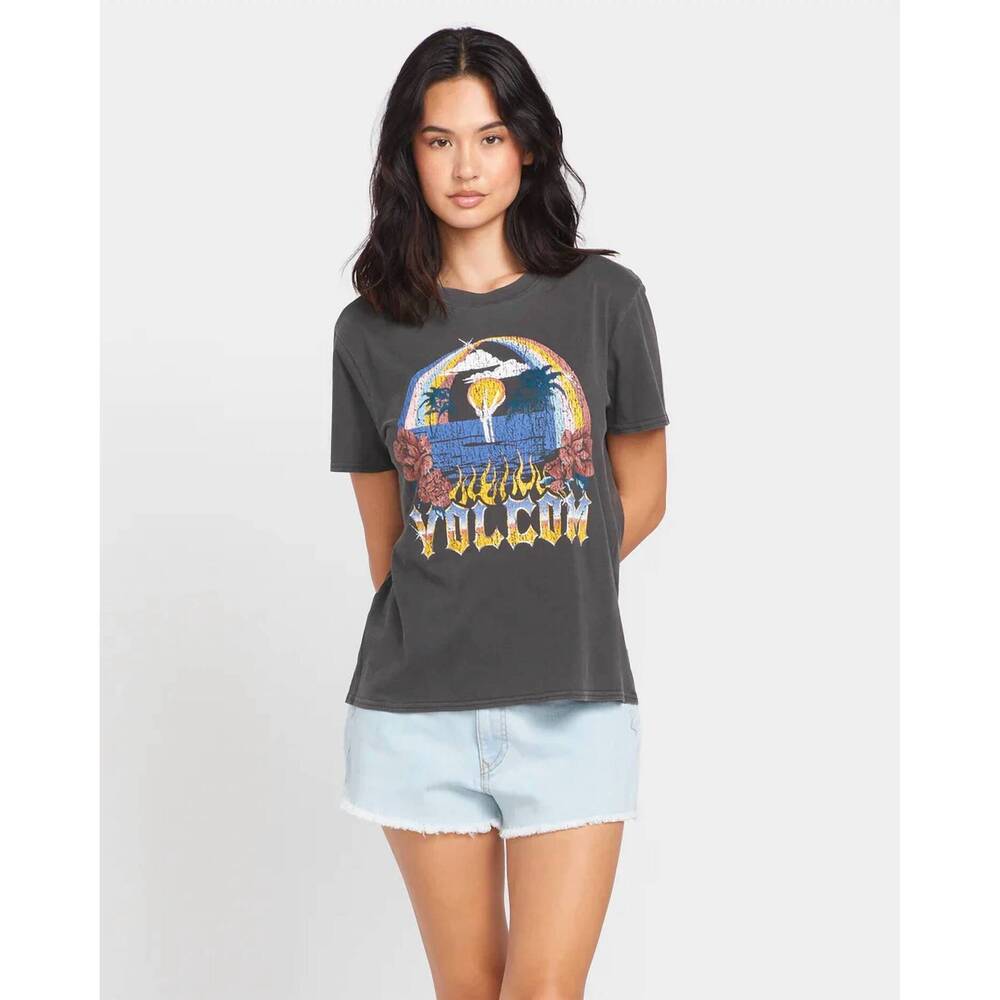 NEW VOLCOM lock it up tee in black